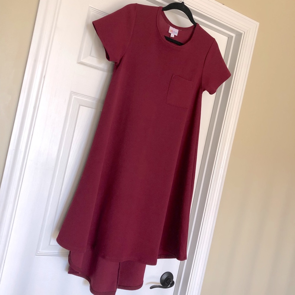 Deep Red High Low Swing Dress